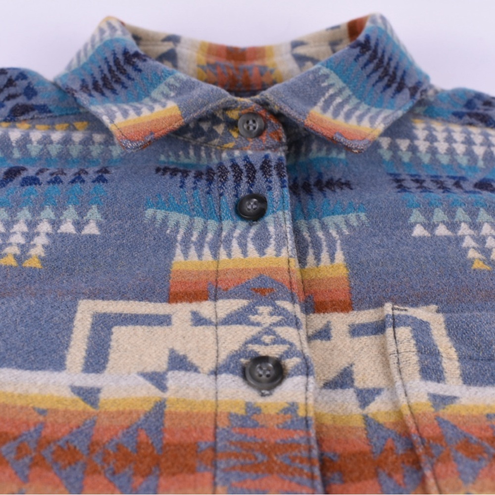Pendleton Southwestern Wool Shirt Medium Aztec Pattern Women - Picture 3 of 6